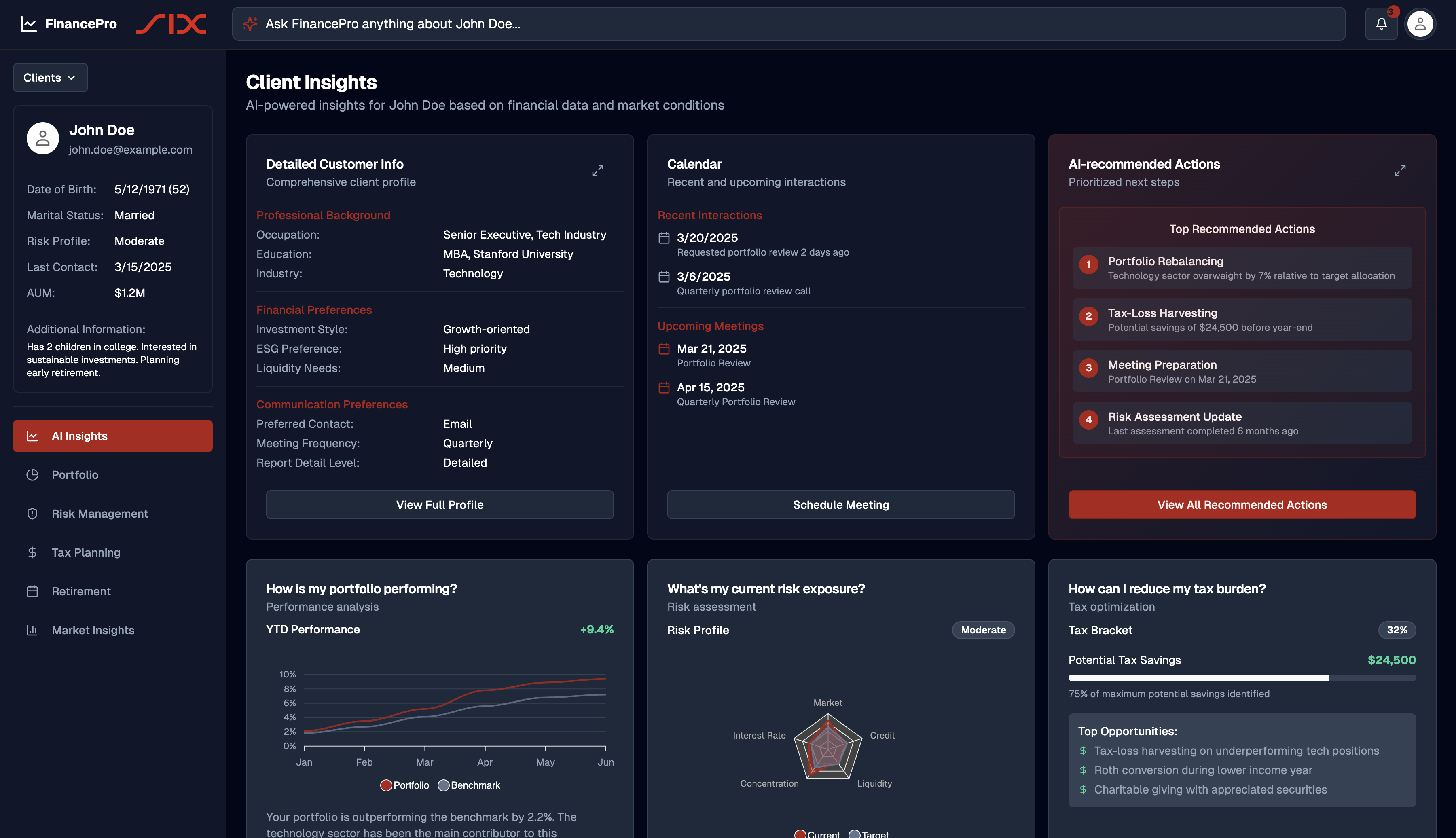 FinancePro – Smart Wealth Management Platform