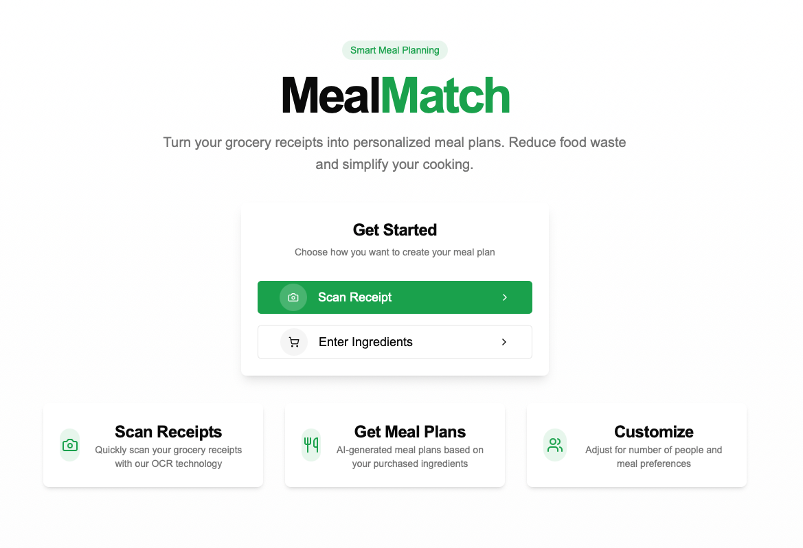MealMatch – AI for Sustainable Meal Planning