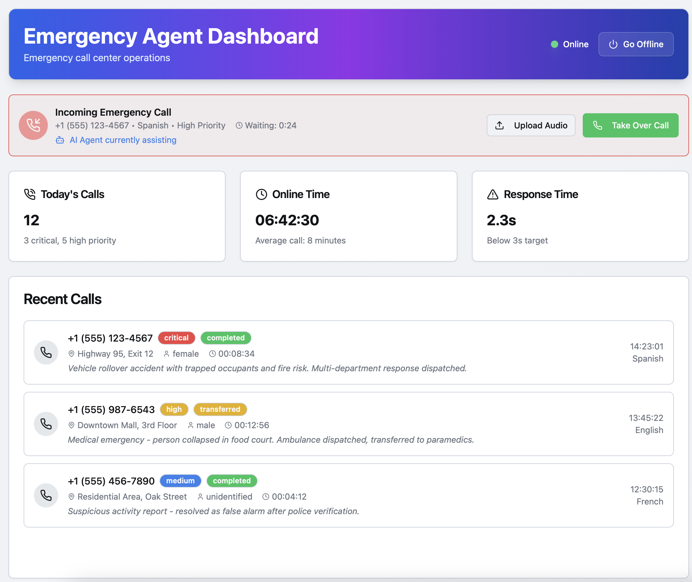 sosAI – Real-Time AI-Powered Emergency Call Assistant
